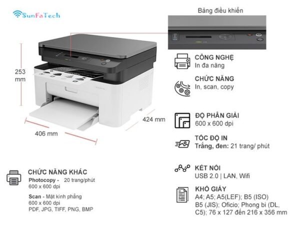 May in da chuc nang HP LaserJet MFP 135w gia tot